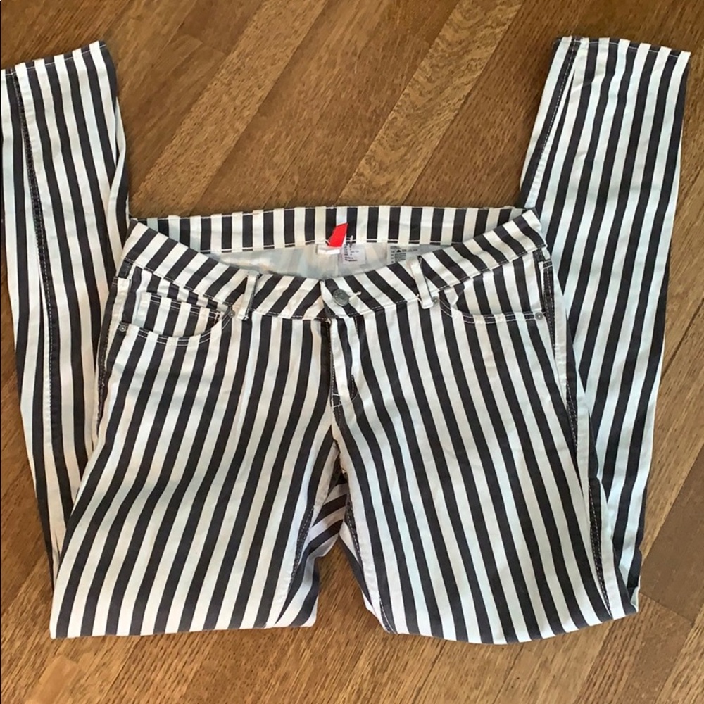 Striped Skinny Jeans